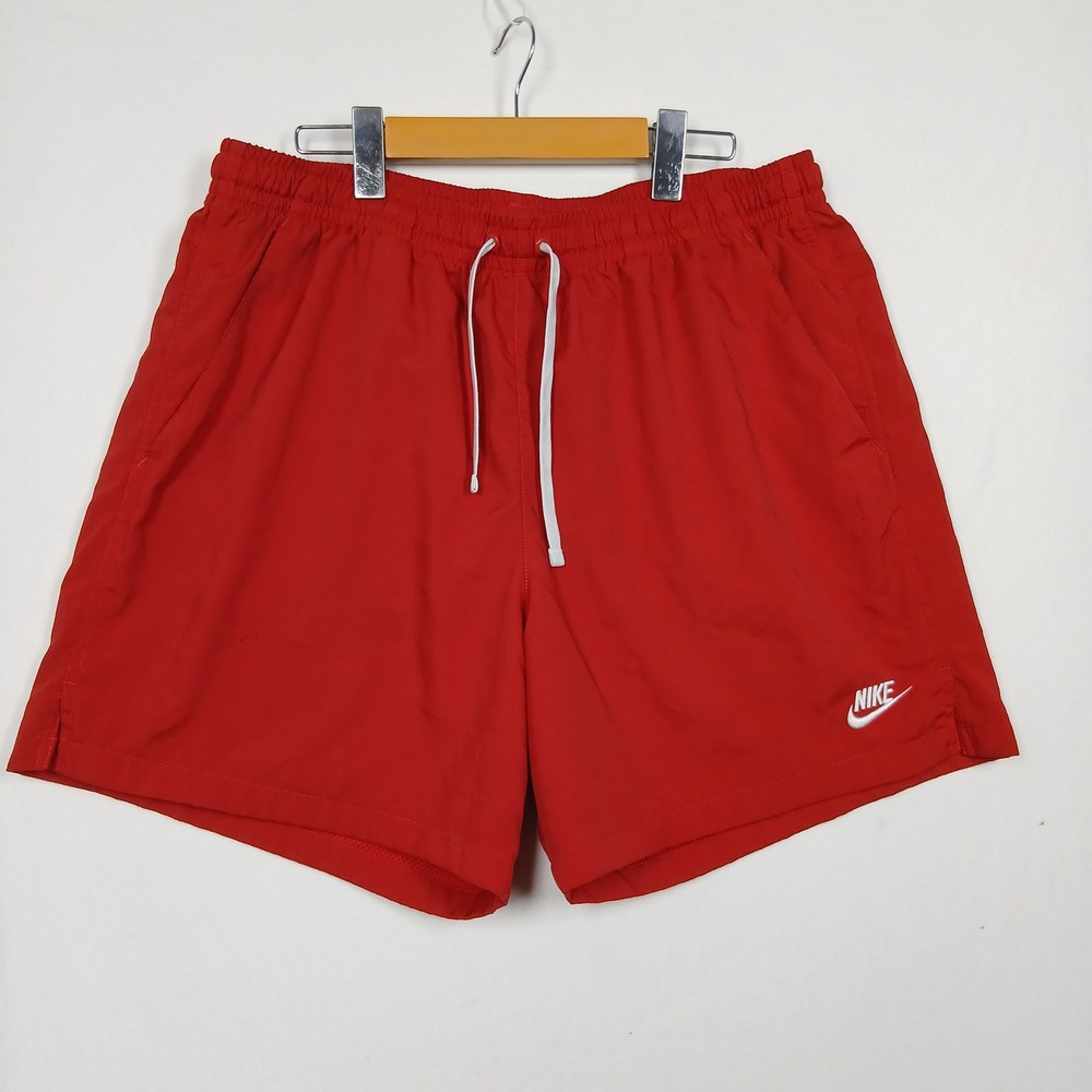 Nike Mens Woven Flow Shorts Red Mesh Lined Athletic Swim XL AR2382-657